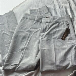 Women’s Crosby Gray Striped Formal Pants